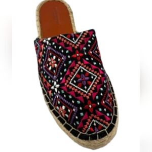 Embroidered Boho Espridrille Mule sz 7 NEW American Eagle Outfitters